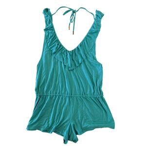 A. Che Swim Ruffled Tie Romper Cover Up Size M